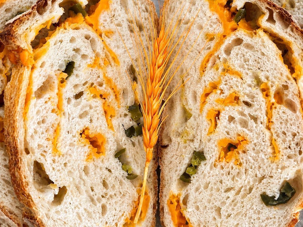 Cheddar jalapeno sourdough