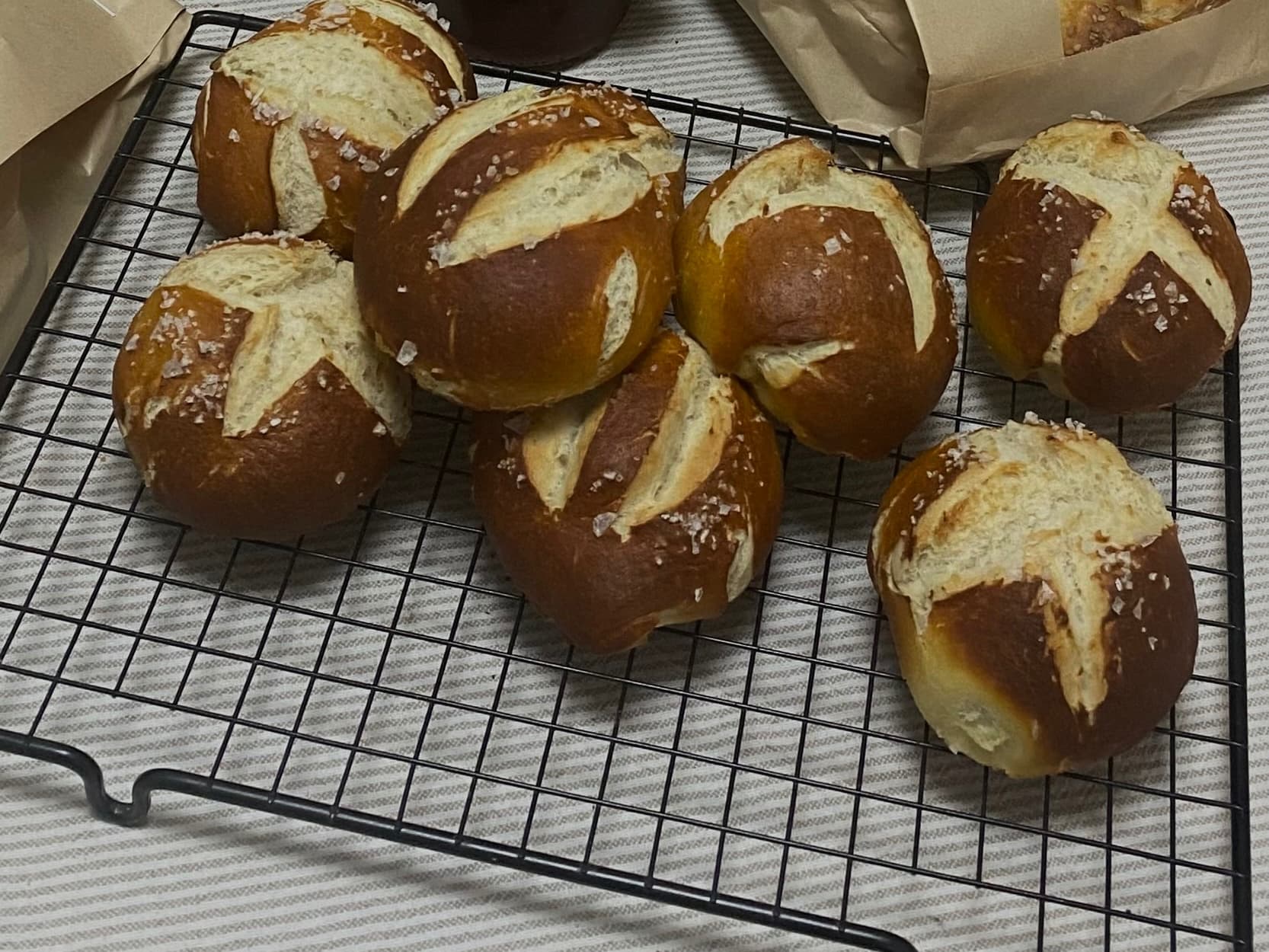 Pretzel buns