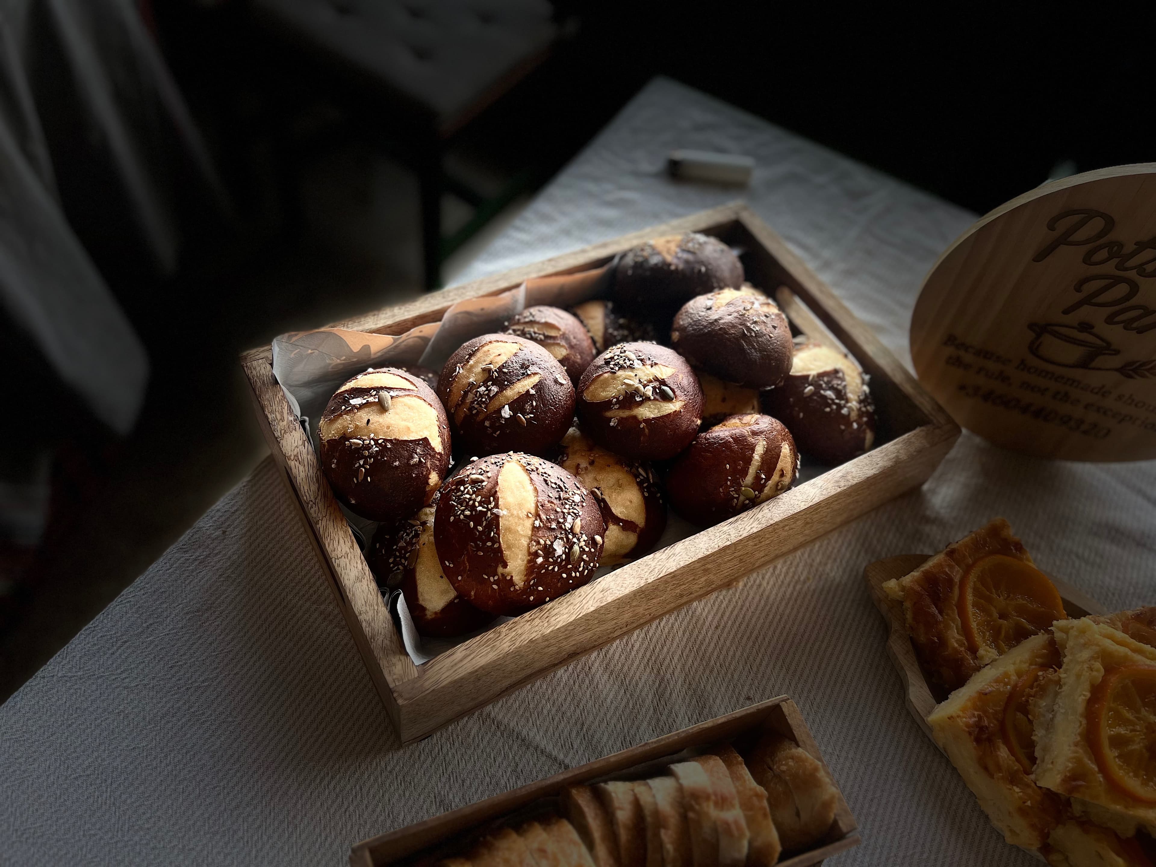 Pretzel buns