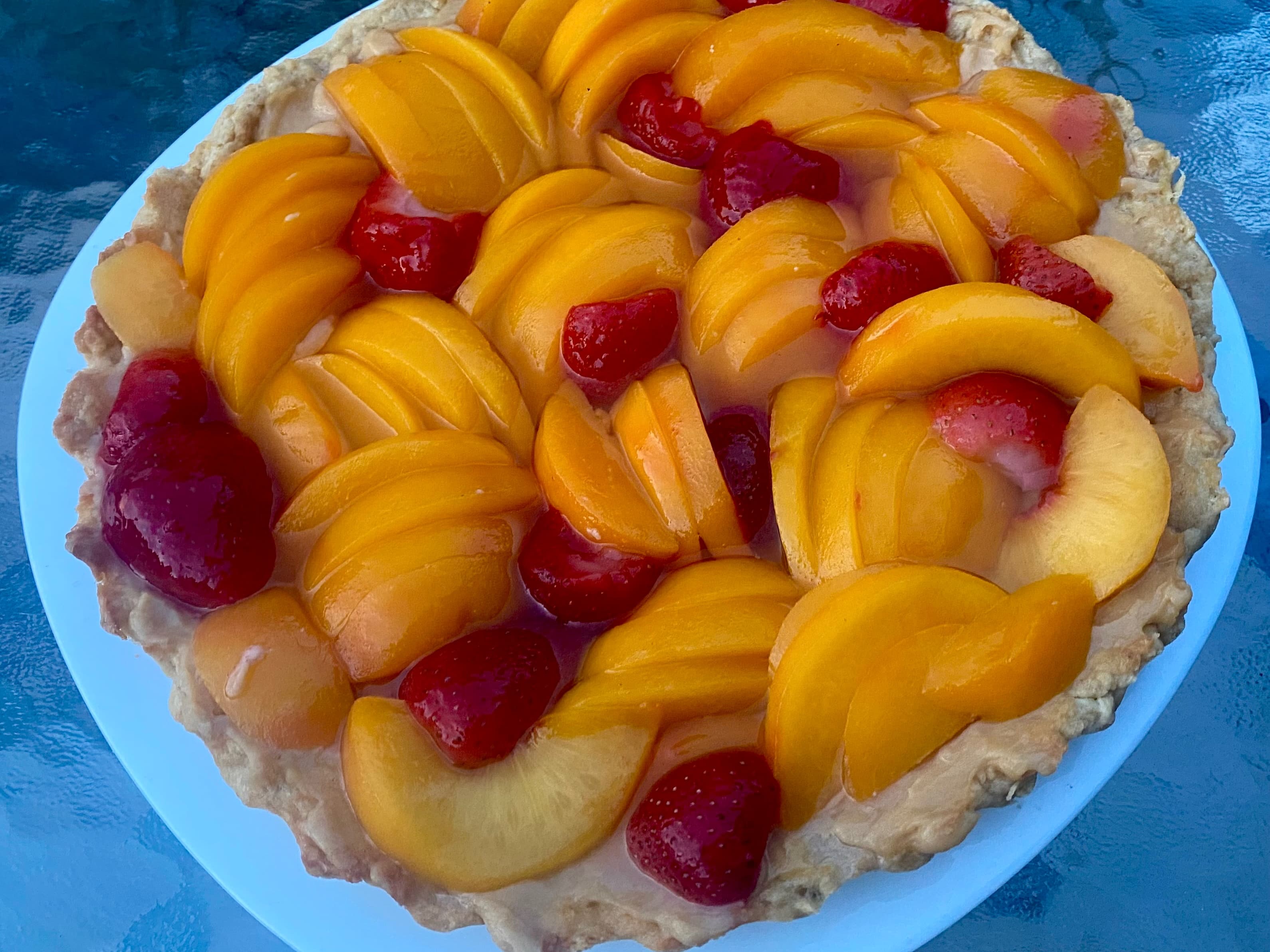 Peach vanilla cream tarte